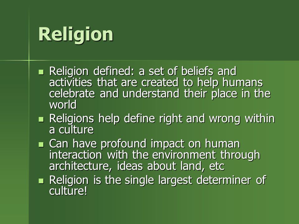 Biggest Impact on Todays Society: Religion Essay